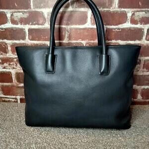 Onna Ehrlich Black Pebbled Leather Large Tote Shoulder Handbag